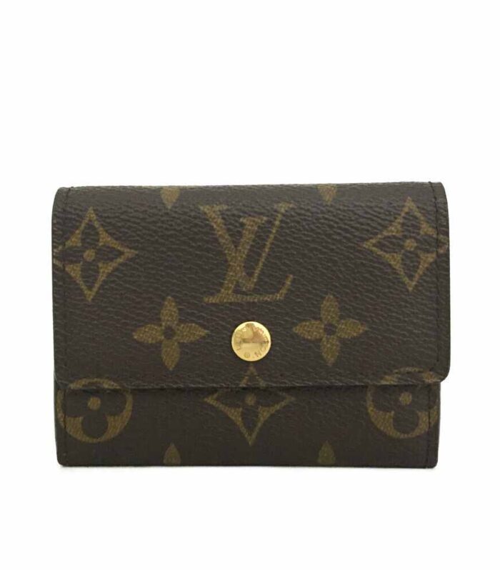 Louis Vuitton Monogram Porte Monnaie Plat Coin Purse Wallet