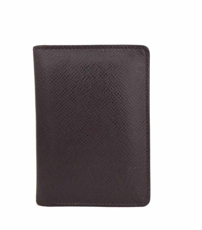 Louis Vuitton Taiga Porte Cartes Vertical Leather Pass Card Case
